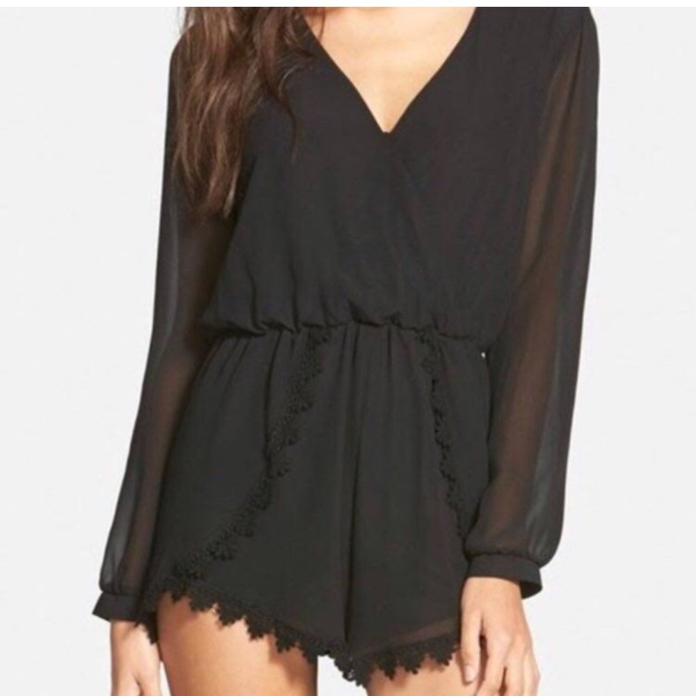 ASTR the Label Black Romper Size S